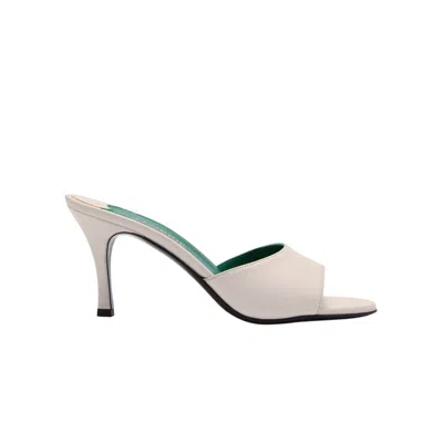 Florrie Women's Lucia White Leather Mule