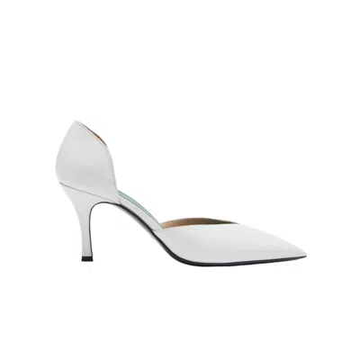 Florrie Women's Salon D'orsay White Leather Pump