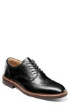 Florsheim Anthem Wingtip Blucher In Black