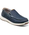 Florsheim Boys' Crossover Jr. Moc Toe Slip On Sneakers - Toddler, Little Kid, Big Kid In Navy Nubuck