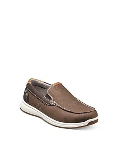 Florsheim Boys' Crossover Jr. Moc Toe Slip On Trainers - Toddler, Little Kid, Big Kid In Mushroom