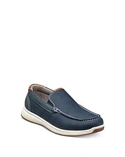 Florsheim Boys' Crossover Jr. Moc Toe Slip On Trainers - Toddler, Little Kid, Big Kid In Navy Nubuck