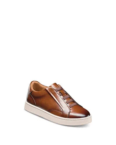 Florsheim Boys' Monopoli Elastic Lace To Toe Jr Shoes - Toddler, Little Kid, Big Kid In Brown