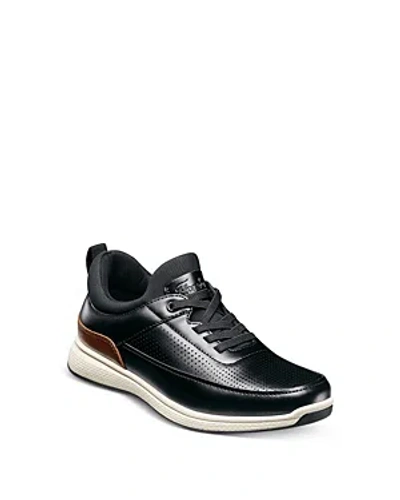 Florsheim Boys' Satellite Jr. Elastic Lace Slip On Sneakers - Toddler, Little Kid, Big Kid In Black