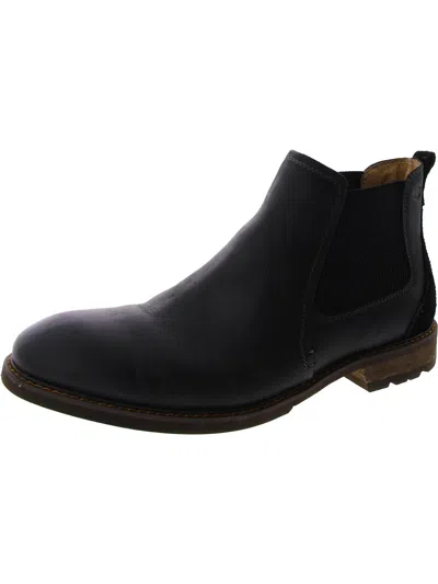 Florsheim Chalet Gore Bt Mens Leather Slip On Chelsea Boots In Black