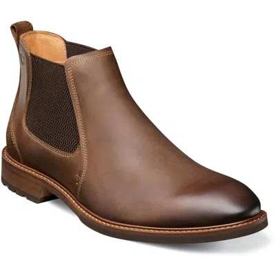 Florsheim Chalet Gore Bt Mens Leather Slip On Chelsea Boots In Brown