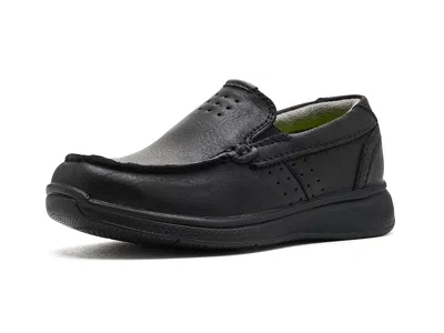 Florsheim Crossover Moc Toe Slip-on Jr. (toddler/little Kid/big Kid) Boys Shoes Black: 3.5 Big Kid M