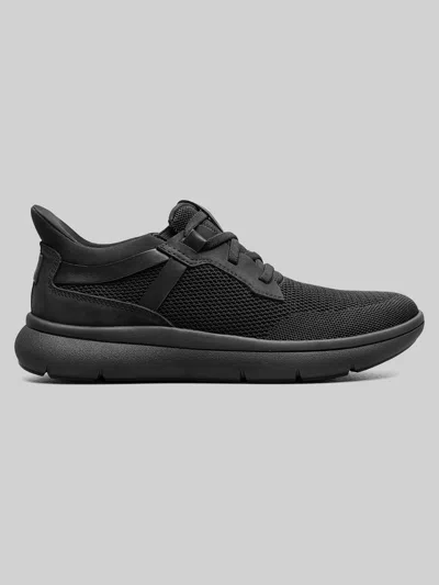 Florsheim Fleet Knit Elastic Lace Sneaker In Black