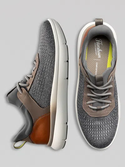 Florsheim Fleet Knit Elastic Lace Sneakers In Gray