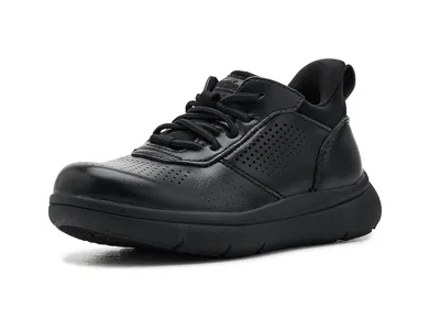Florsheim Fleet Perf Toe Elastic Lace Sneakers (toddler/little Kid/big Kid) Boy's Shoes Black Smooth : 2.5 Lit