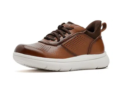 Florsheim Fleet Perf Toe Elastic Lace Sneakers (toddler/little Kid/big Kid) Boy's Shoes Cognac : 12 Little Kid In Brown
