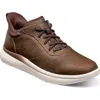 Florsheim Fleet Perforated Toe Elastic Lace Sneaker In Brown