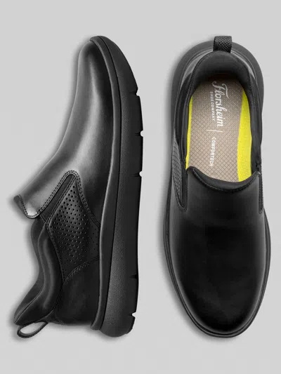 Florsheim Fleet Plain Toe Slip-on Sneakers In Black