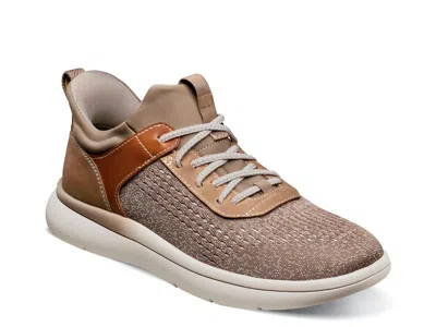 Florsheim Fleet Knit Elastic Lace Sneakers In Brown