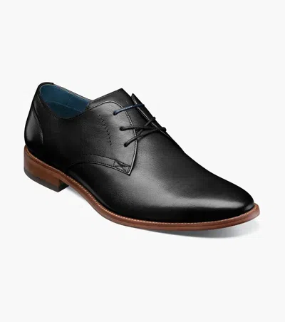Florsheim Flex 14318-001 Men's Us 7 Black Leather Plain Toe Oxford Shoes Rhs2483