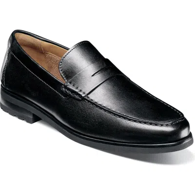 Florsheim Hawthorne Leather Moc Toe Penny Loafer In Animal Print