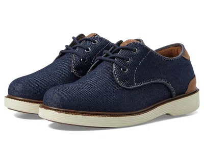 Florsheim Highland Canvas Plain Toe Oxford Jr. (toddler/little Kid/big Kid) Boys Shoes Navy : 6.5 Big Kid M, C In Blue