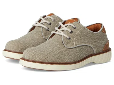 Florsheim Highland Canvas Plain Toe Oxford Jr. (toddler/little Kid/big Kid) Boys Shoes Taupe : 2 Little Kid M, In Brown