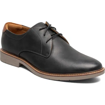 Florsheim Highpoint Plain Toe Derby In Black Ch/taupe