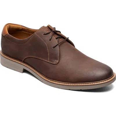 Florsheim Highpoint Plain Toe Derby In Brown Ch/taupe