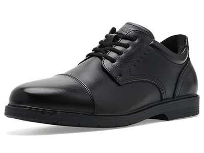 Florsheim High-rise Cap Toe Elastic Lace, Jr. Hands-free (toddler/little Kid/big Kid) Boy's Shoes Black: 6 Big
