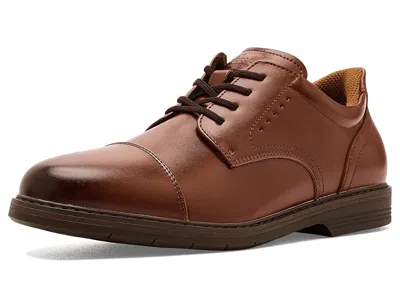 Florsheim High-rise Cap Toe Elastic Lace, Jr. Hands-free (toddler/little Kid/big Kid) Boy's Shoes Cognac: 7 Bi In Brown