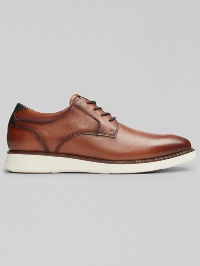 FLORSHEIM LANCE LEATHER PLAIN TOE OXFORDS COGNAC - SIZE: 9 D-WIDTH