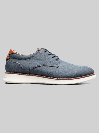 Florsheim Launch Canvas Plain Toe Oxfords In Blue