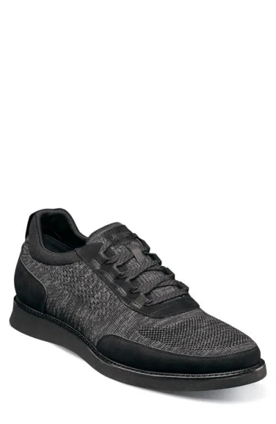 Florsheim Launch Elastic Lace Knit Sneaker In Black