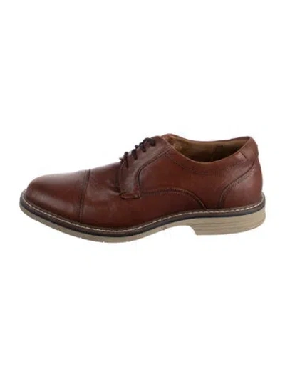 Pre-owned Florsheim Leather Derby Shoes In Brown