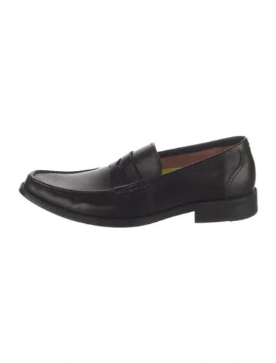 Pre-owned Florsheim Leather Dress Loafers In Black