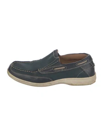 Pre-owned Florsheim Leather Drivers In Blue