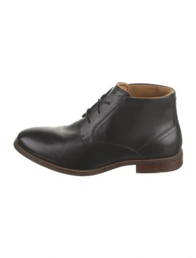 Pre-owned Florsheim Leather Lace-up Boots In Black