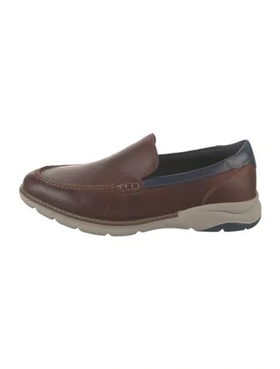Pre-owned Florsheim Leather Loafers In Brown