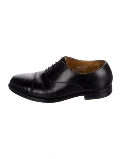Pre-owned Florsheim Leather Oxfords In Black