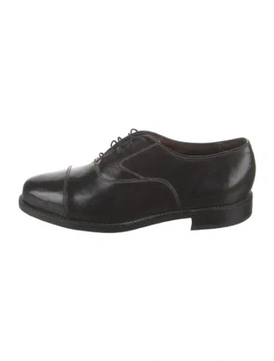 Pre-owned Florsheim Leather Oxfords In Black