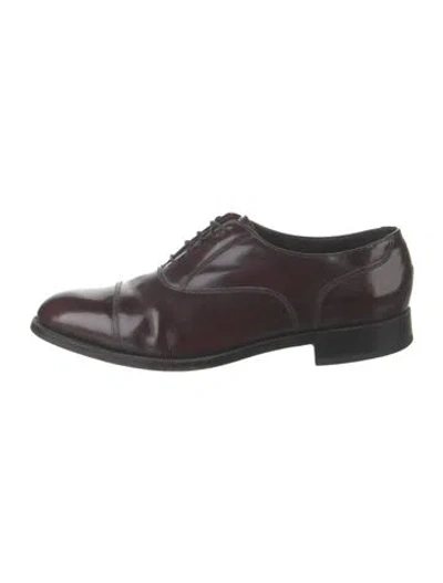 Pre-owned Florsheim Leather Oxfords In Brown