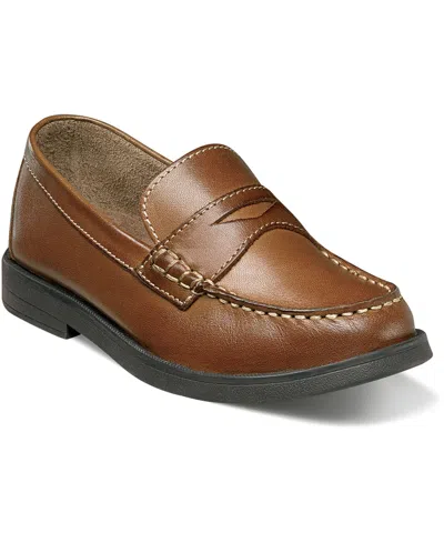 Florsheim Little Boy Croquet Penny Loafer Jr. Shoes In Brown