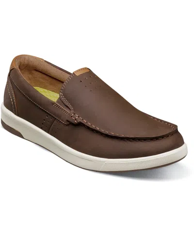 Florsheim Men's Crossover Moc Toe Slip On Sneaker In Brown