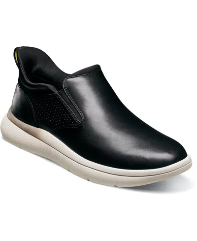 Florsheim Men's Fleet Plain Toe Slip On Sneaker In Black