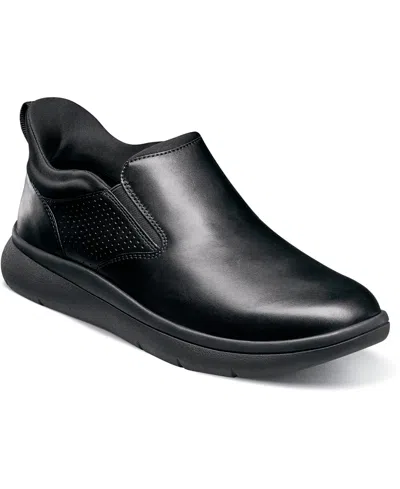 Florsheim Men's Fleet Plain Toe Slip On Sneaker In Black