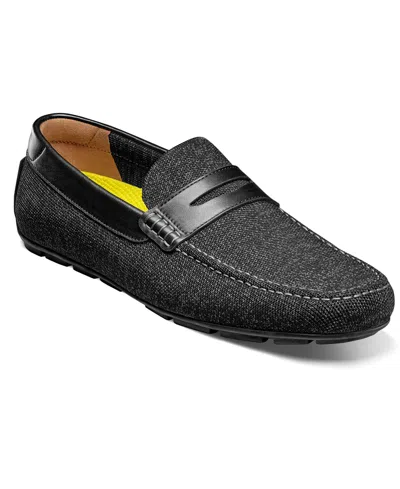 Florsheim Men's Motor Knit Moc Toe Penny Loafer In Black
