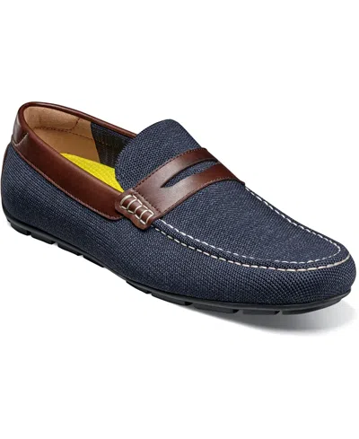 Florsheim Men's Motor Knit Moc Toe Penny Loafer In Navy Multi