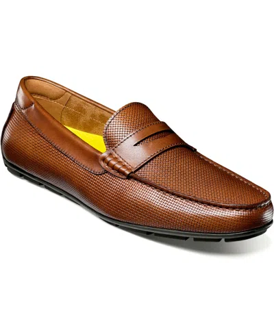 Florsheim Men's Motor Moc Toe Penny Driving Loafer In Cognac