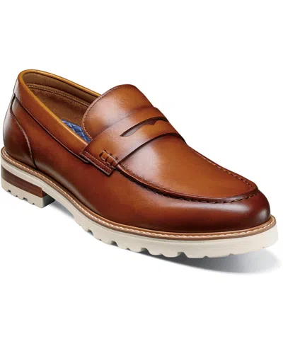 Florsheim Men's Renegade Moc Toe Penny Loafer In Cognac Multi