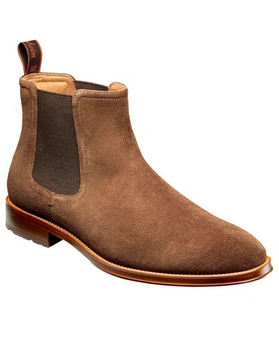 Florsheim Men's Rucci Suede Round-toe Lugged-sole Chelsea Boots In Brown Suede