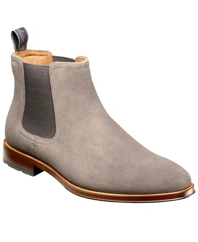 Florsheim Men's Rucci Suede Round-toe Lugged-sole Chelsea Boots In Charcoal Suede