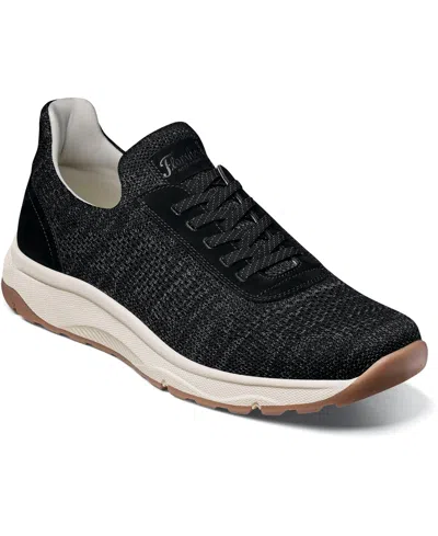 Florsheim Men's Satellite Knit Elastic Lace Slip On Sneaker In Black