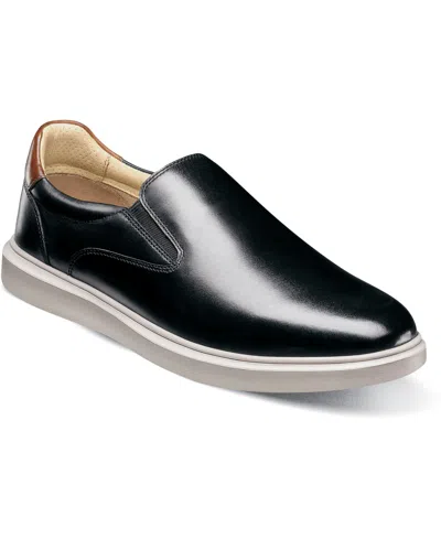 Florsheim Men's Social Plain Toe Slip On Sneaker In Blackwhite