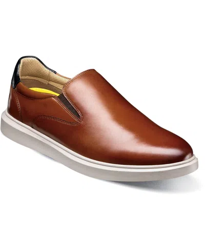 Florsheim Men's Social Plain Toe Slip On Sneaker In Cognac Mlt